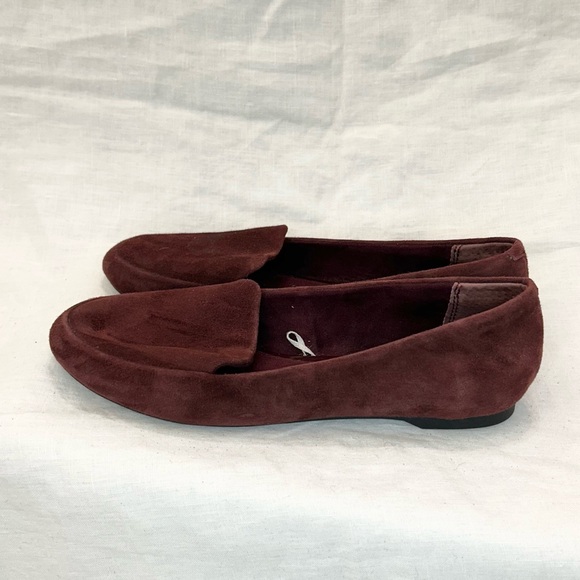 Gap Women's Burgundy/Wine Genuine Suede Leather Slip on Loafer - Picture 6 of 12